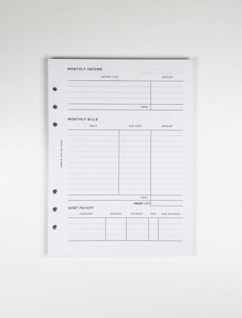 A5 Budget Binder INSERT ONLY | بلانر الميزانية قياس الكبير اوراق فقط - Image 4