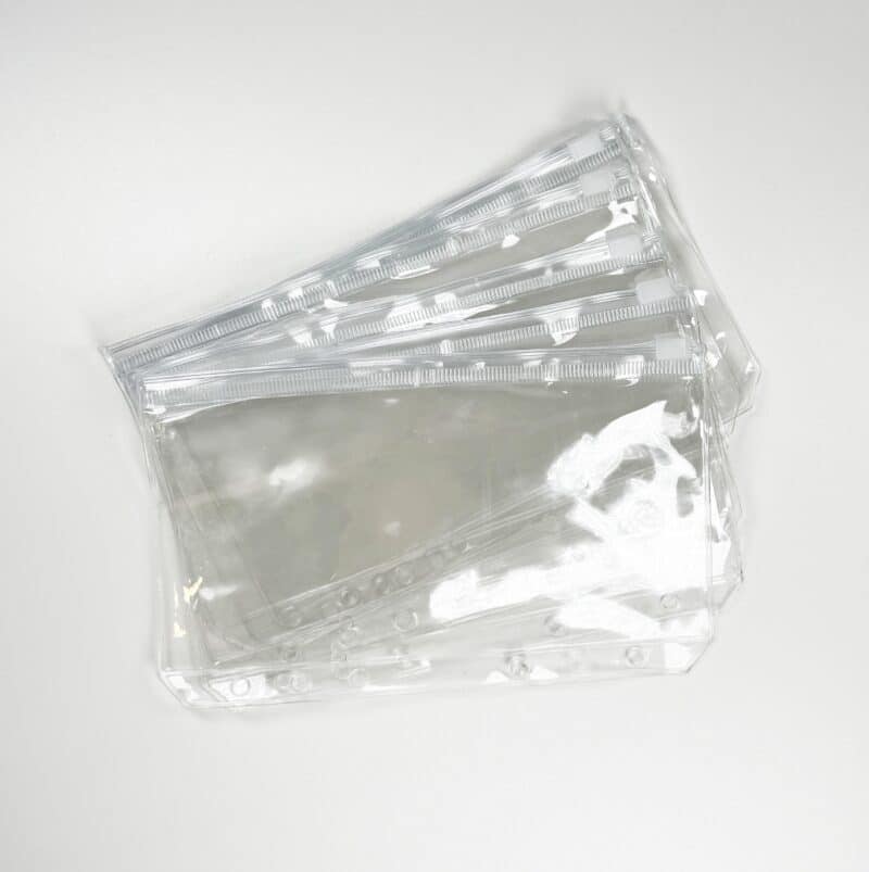 Clear Zipper Envelopes (set of 6) | آظرف شفافة (عدد ٦)