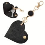 Heart-Shaped Retractable Keychain | ميدالية مفاتيح على شكل قلب